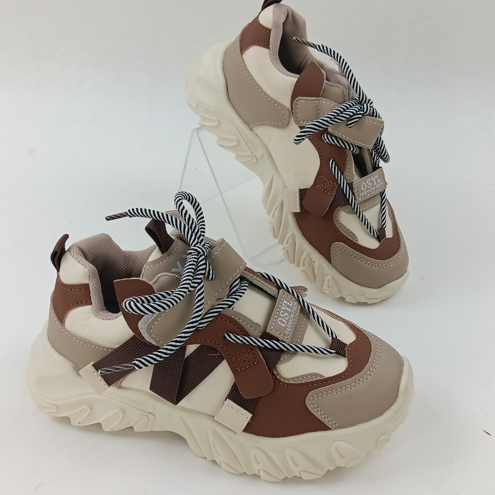 OSYL Fashion PSOR Shoes Womens Size 5 Brown Chunky Walking Athletic Sneakers